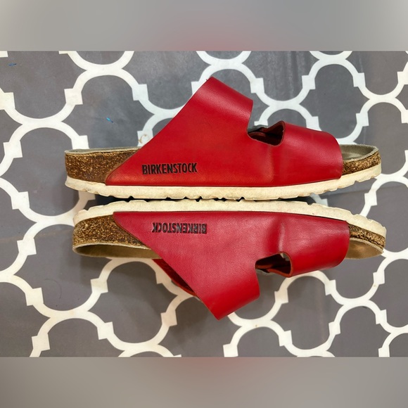 Birkenstock Arizona Birko Flor Red Womens Sandals 38/7.5 - Picture 7 of 14